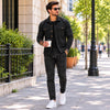 Men's Summer Button Down Shirt and Pants Set