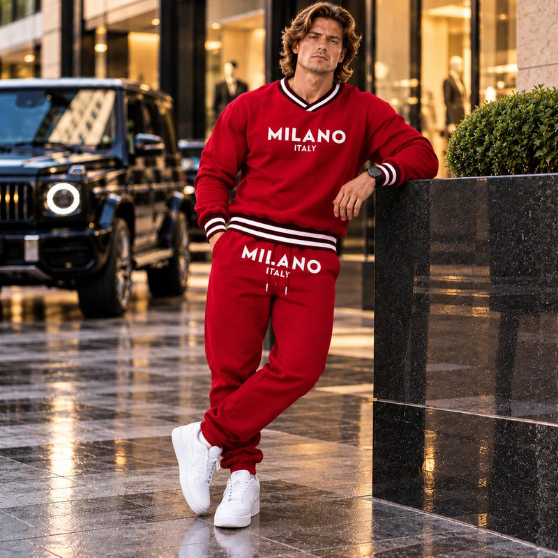 Milano Italy White Tracksuit Set