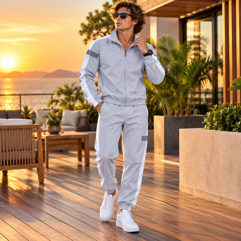 Reflective Sports Tracksuit Set