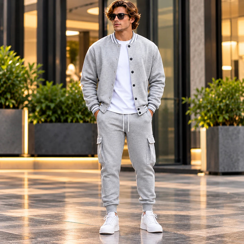 Mens Jacket Cargo Jogger Co-Ord Set