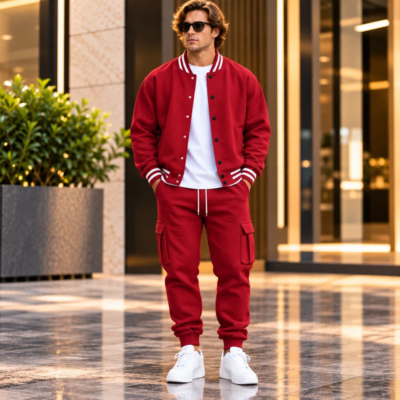 Mens Jacket Cargo Jogger Co-Ord Set