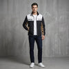 Color Block Stand Collar Jacket