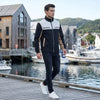 Color Block Stand Collar Jacket