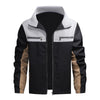 Color Block Stand Collar Jacket