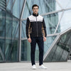 Color Block Stand Collar Jacket