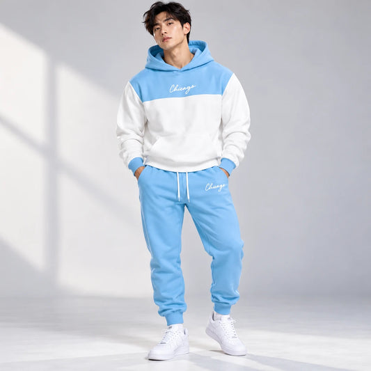 Colorblock Hoodie Jogger Tracksuit
